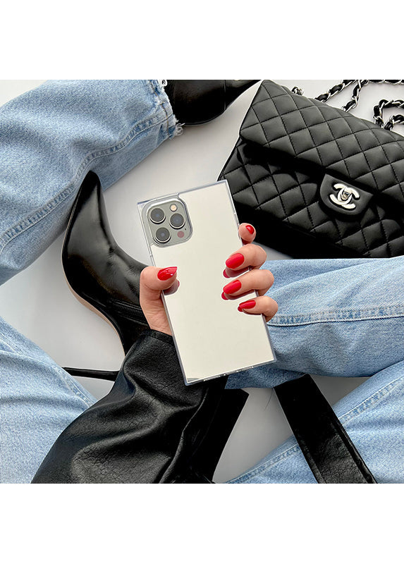 SQUARE® Metallic Silver Mirror Galaxy Case