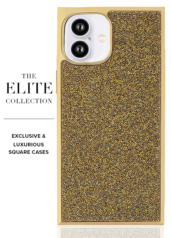 Elite Collection - SQUARE® Gold Crystal Elegance iPhone Case