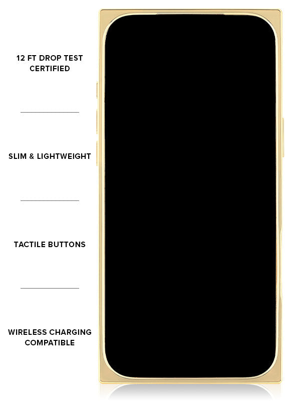 Elite Collection - SQUARE® Gilded Gold Faux Croc iPhone Case
