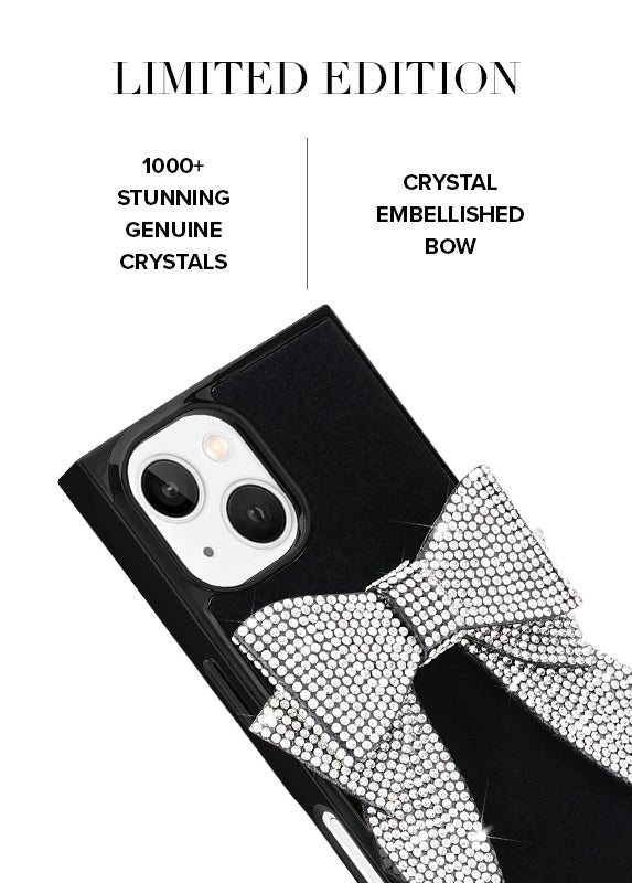 Elite Collection - SQUARE® Black Velvet Bow Brilliance iPhone Case (Not MagSafe Compatible)