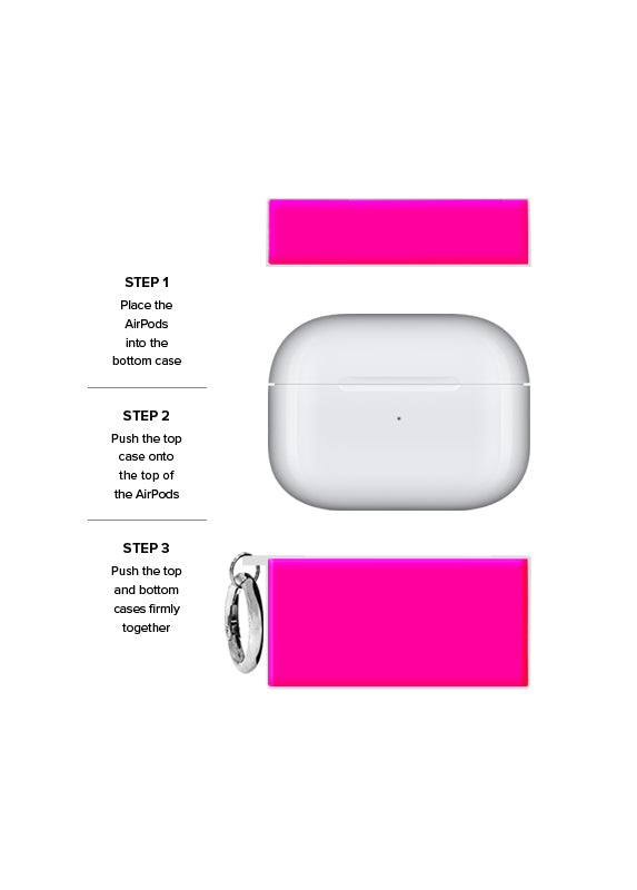 SQUARE® Neon Pink AirPods Case
