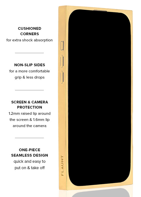 Elite Collection - SQUARE® Gold Crystal Elegance iPhone Case