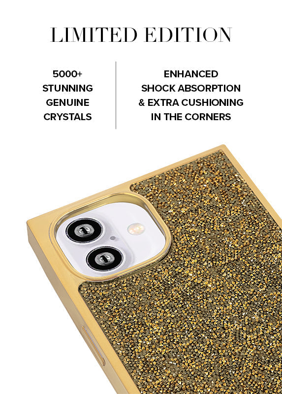 Elite Collection - SQUARE® Gold Crystal Elegance iPhone Case