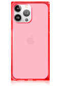 SQUARE® Clear Neon Pink iPhone Case