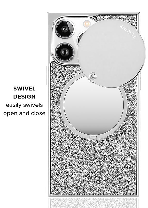 Silver Metallic MagSafe Compact Mirror (Works with MagSafe Cases Only)
