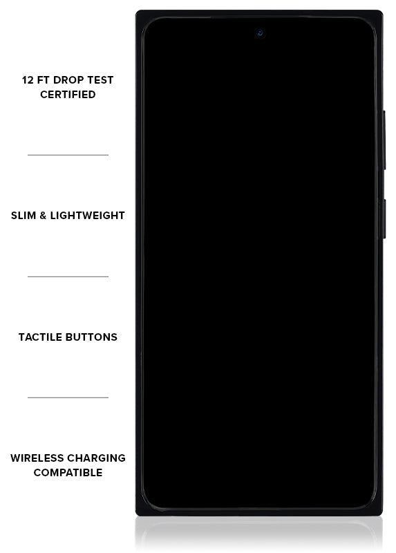 SQUARE® Black Crocodile Faux Leather Galaxy Case