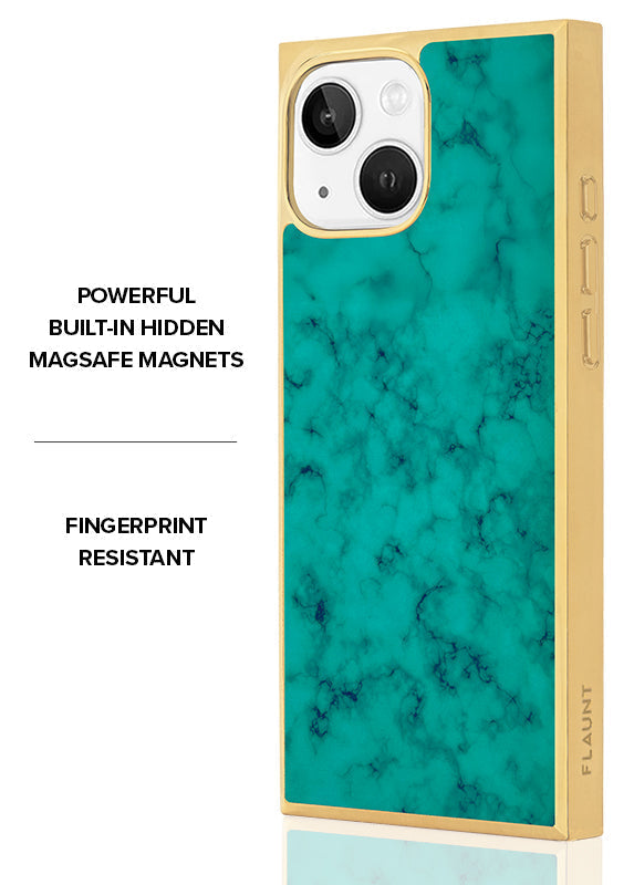 Elite Collection - SQUARE® Gilded Turquoise iPhone Case