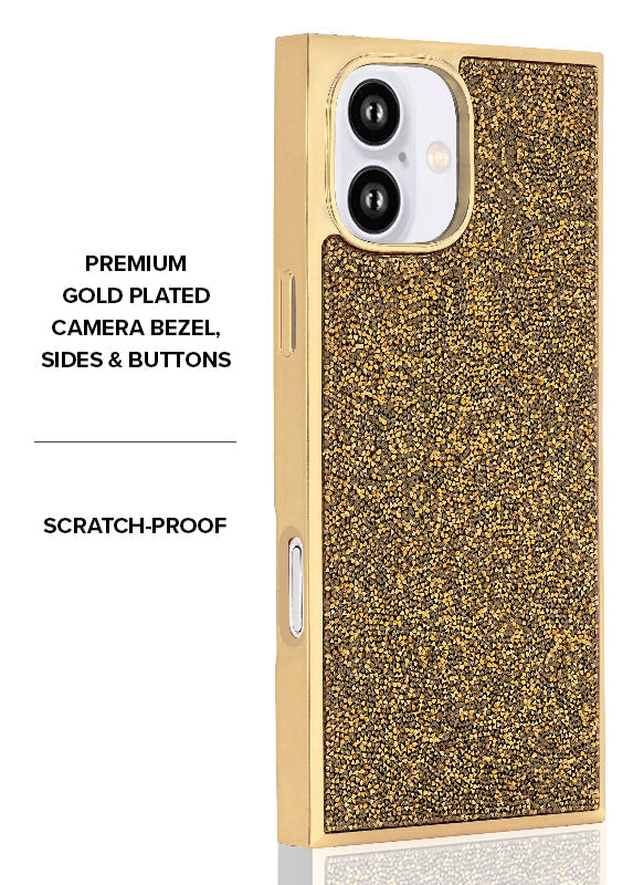 Elite Collection - SQUARE® Gold Crystal Elegance iPhone Case