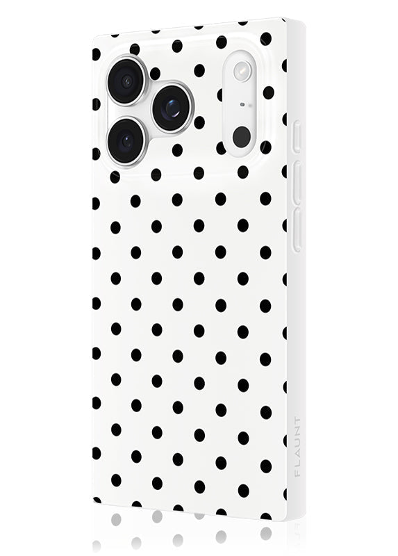 SQUARE® White Polka Dot iPhone Case