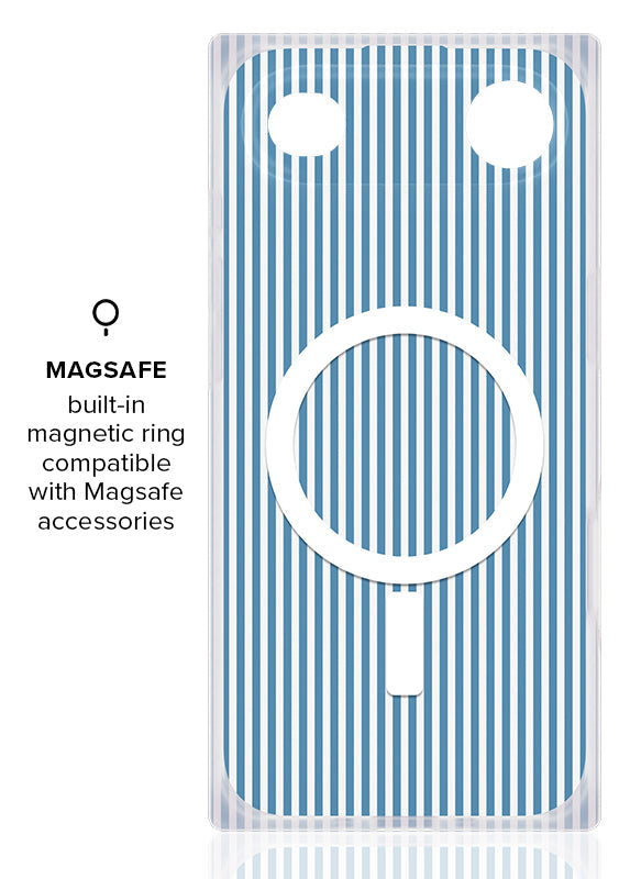 SQUARE® Blue & White Oxford Stripe iPhone Case