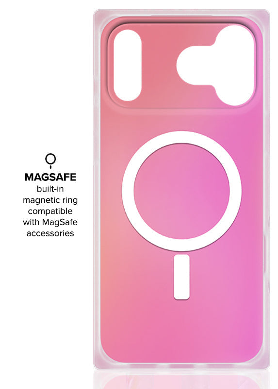 SQUARE® Pink Iridescent Satin iPhone Case