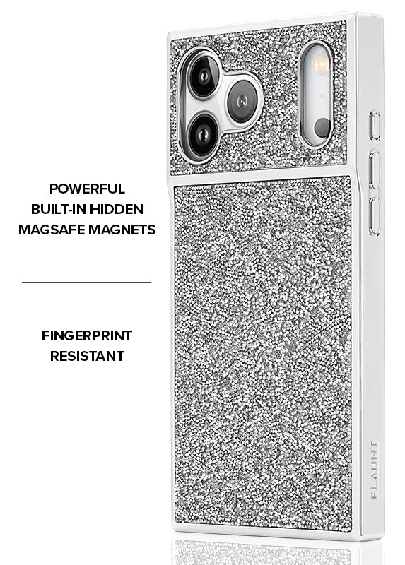 Elite Collection - SQUARE® Silver Crystal Elegance iPhone Case