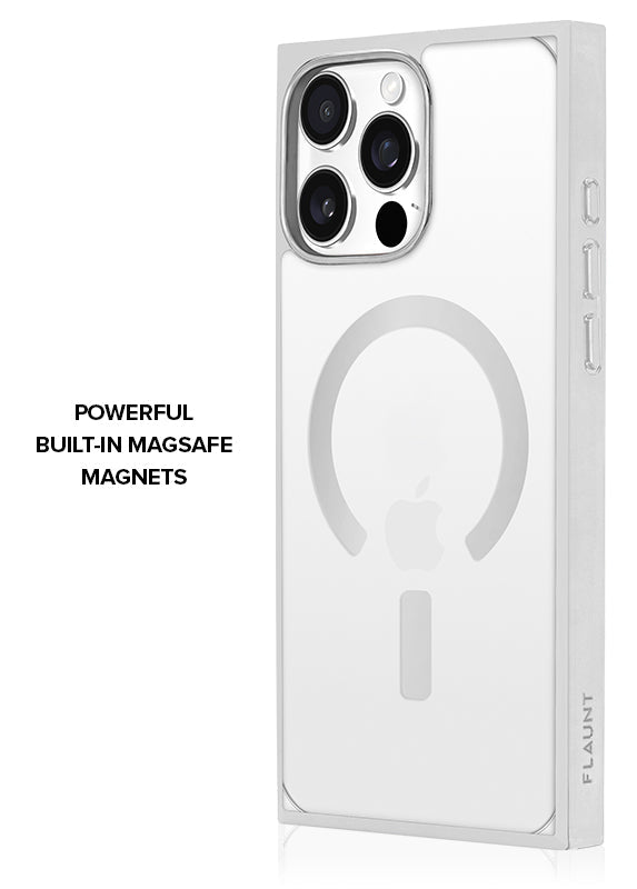 Elite Collection - SQUARE® Chromed Crystal Clear Silver iPhone Case