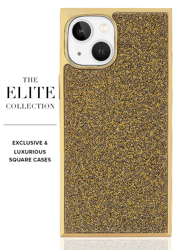Elite Collection - SQUARE® Gold Crystal Elegance iPhone Case
