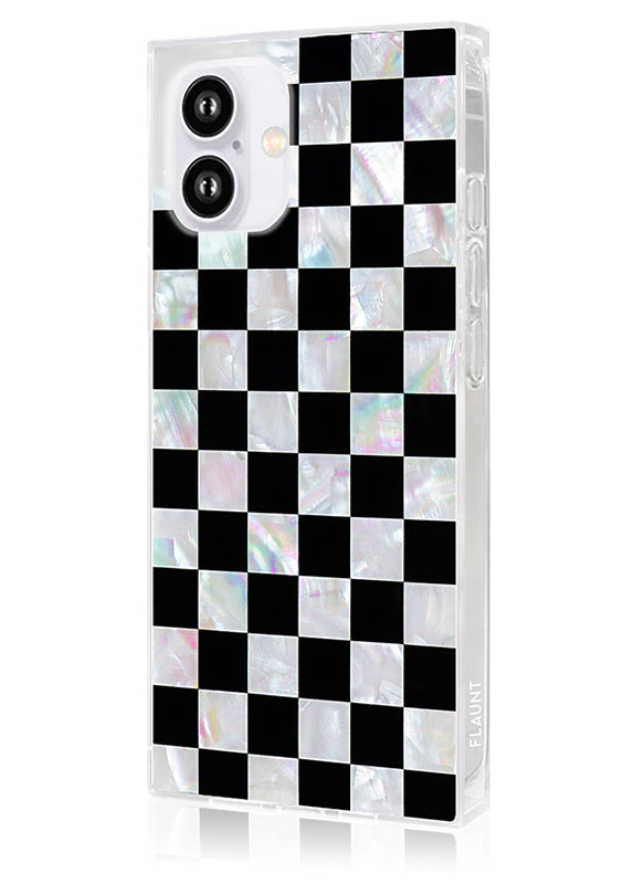 SQUARE® Checkered Mother of Pearl iPhone Case