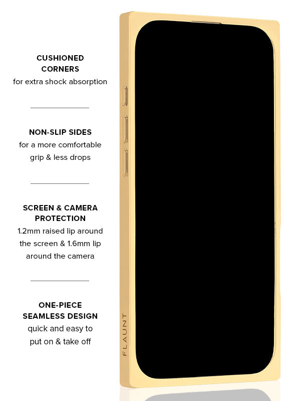 Elite Collection - SQUARE® Gold Crystal Elegance iPhone Case