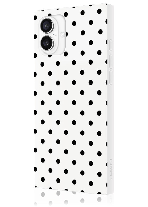SQUARE® White Polka Dot iPhone Case