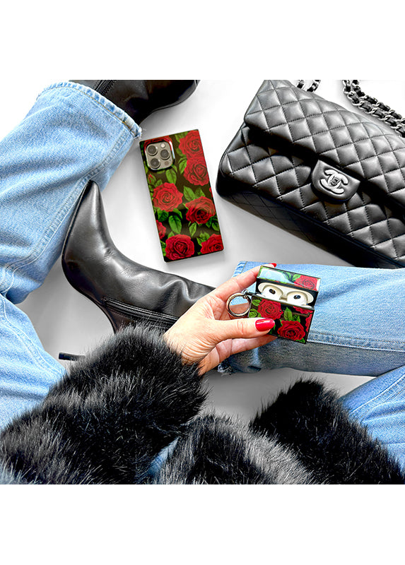 SQUARE® Rose Print AirPods Case