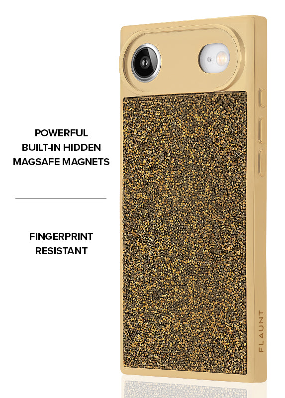 Elite Collection - SQUARE® Gold Crystal Elegance iPhone Case