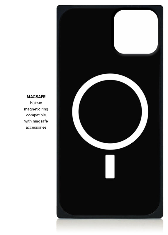 SQUARE® Black Crocodile Faux Leather iPhone Case