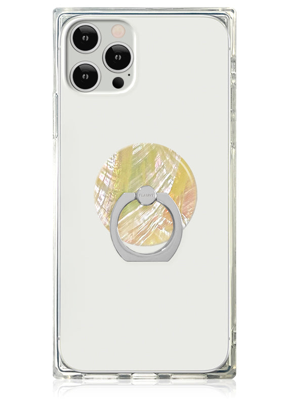 Butter Yellow Mother of Pearl Adhesive Phone Ring Stand