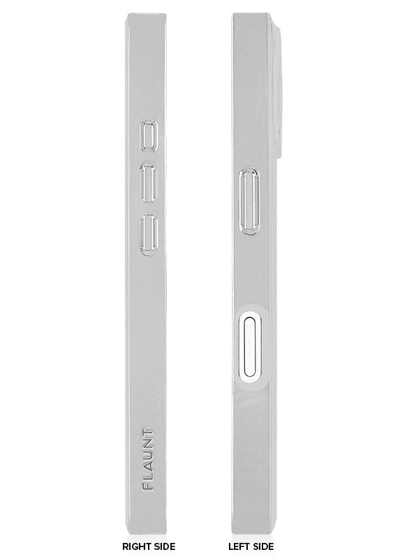 Elite Collection - SQUARE® Chromed Crystal Clear Silver iPhone Case