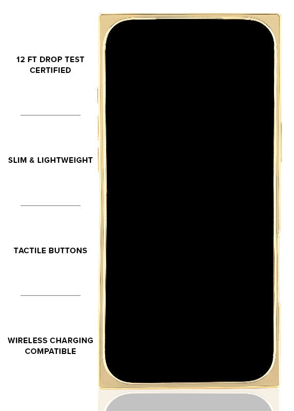 Elite Collection - SQUARE® Gold Crystal Elegance iPhone Case