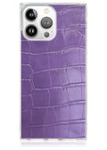 SQUARE® Purple Crocodile Faux Leather iPhone Case
