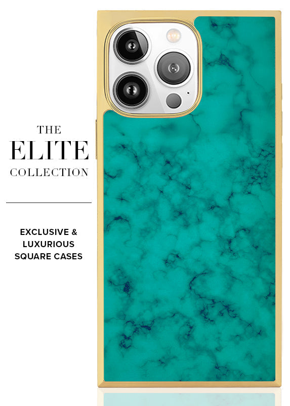 Elite Collection - SQUARE® Gilded Turquoise iPhone Case