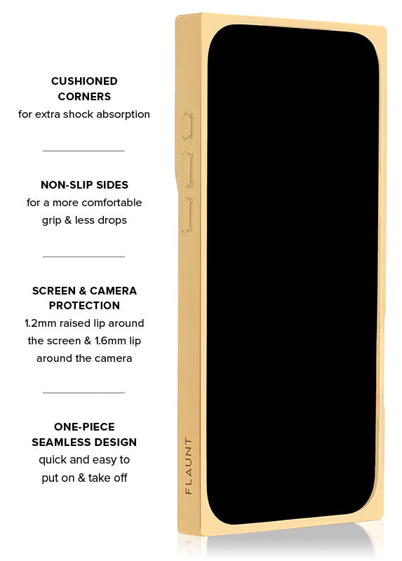 Elite Collection - SQUARE® Gilded Gold Faux Croc iPhone Case
