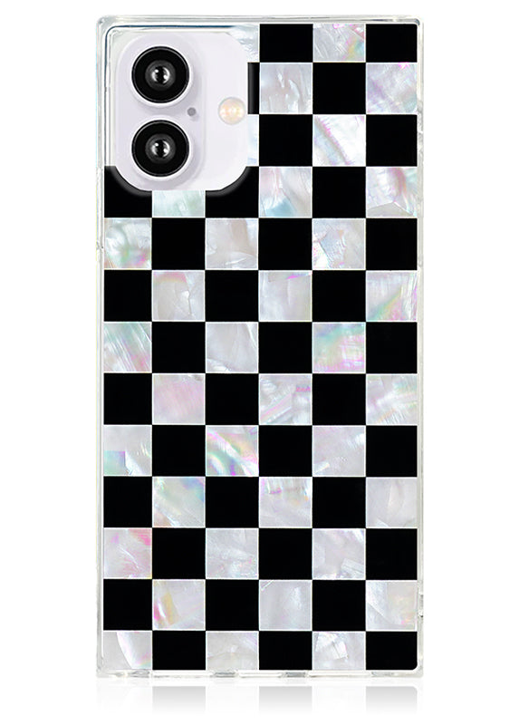 SQUARE® Checkered Mother of Pearl iPhone Case