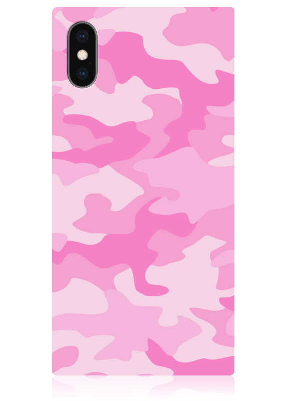 SQUARE® Matte Pink Camo iPhone Case