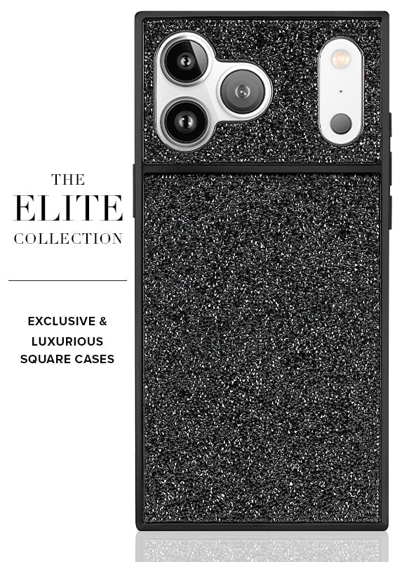 Elite Collection - SQUARE® Black Crystal Elegance iPhone Case