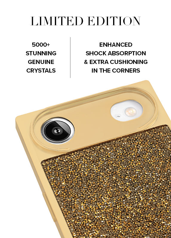Elite Collection - SQUARE® Gold Crystal Elegance iPhone Case