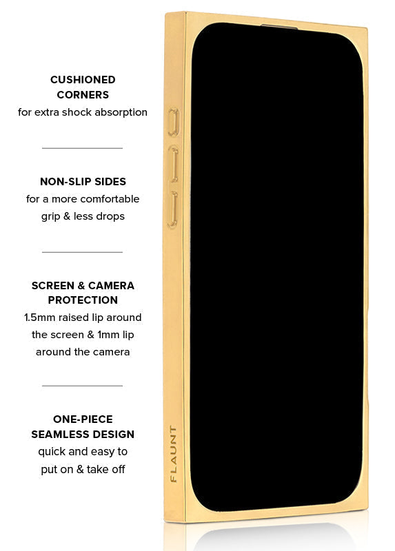 Elite Collection - SQUARE® Gold Checkered Mother of Pearl iPhone Case