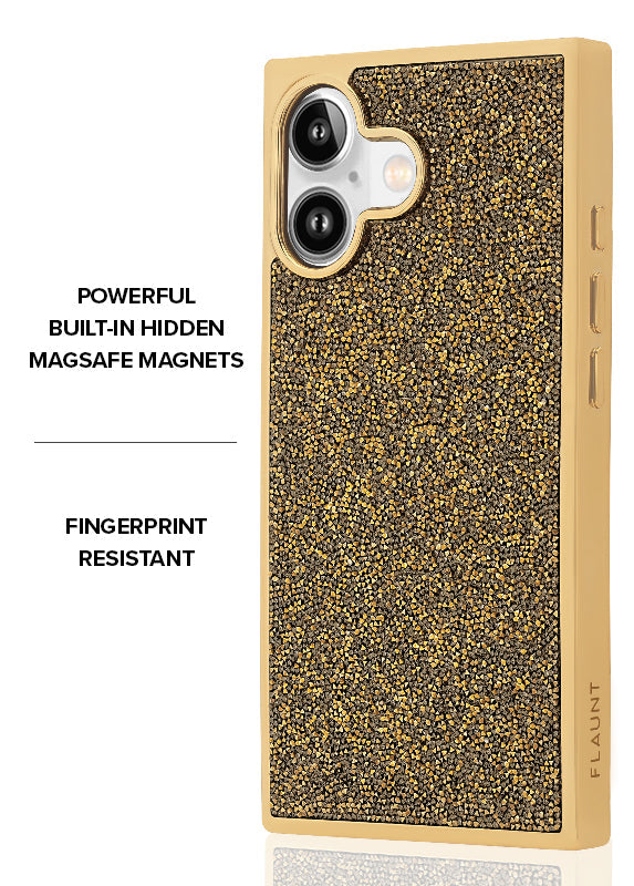 Elite Collection - SQUARE® Gold Crystal Elegance iPhone Case