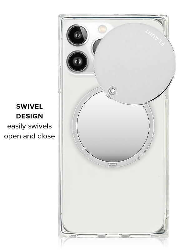 Silver Metallic MagSafe Compact Mirror (Works with MagSafe Cases Only)