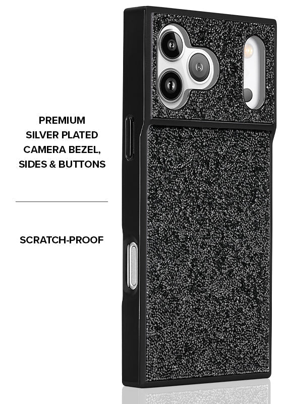 Elite Collection - SQUARE® Black Crystal Elegance iPhone Case