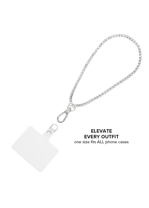 Faux Diamond Tennis Phone Charm
