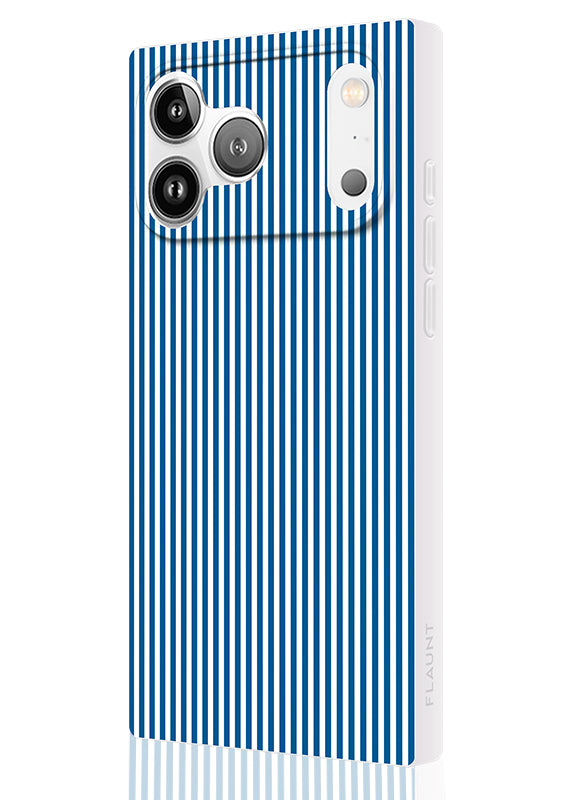 SQUARE® Blue & White Oxford Stripe iPhone Case