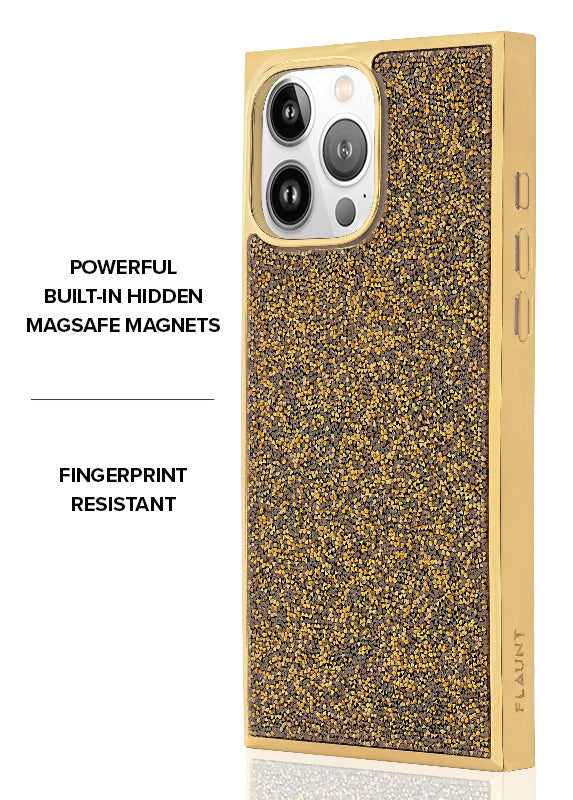 Elite Collection - SQUARE® Gold Crystal Elegance iPhone Case