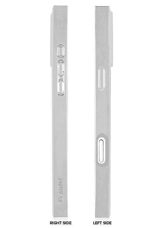 Elite Collection - SQUARE® Chromed Silver Faux Croc iPhone Case