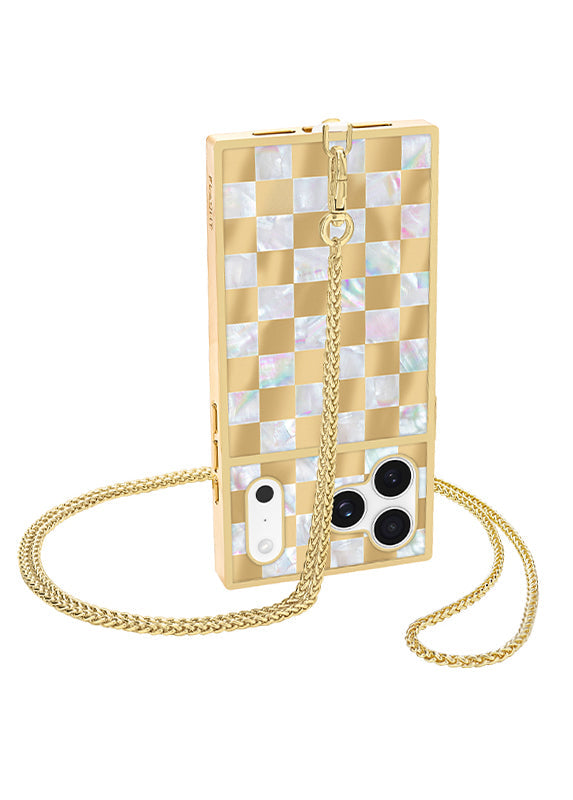 Gold Wheat Braid Chain Phone Crossbody
