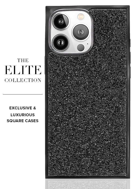 Elite Collection - SQUARE® Black Crystal Elegance iPhone Case