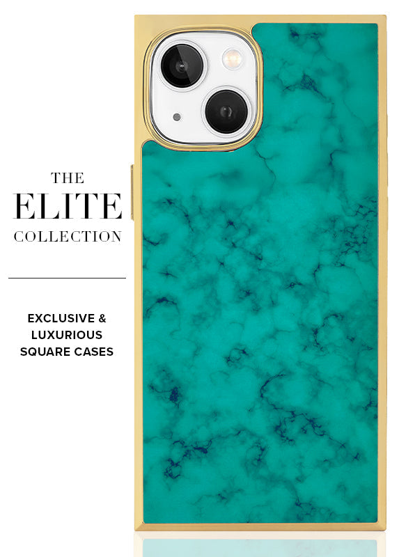 Elite Collection - SQUARE® Gilded Turquoise iPhone Case