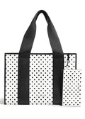 White Polka Dot Everyday Tote Bag