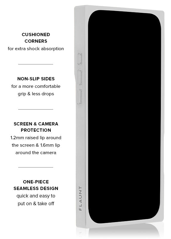 Elite Collection - SQUARE® Chromed Silver Faux Croc iPhone Case