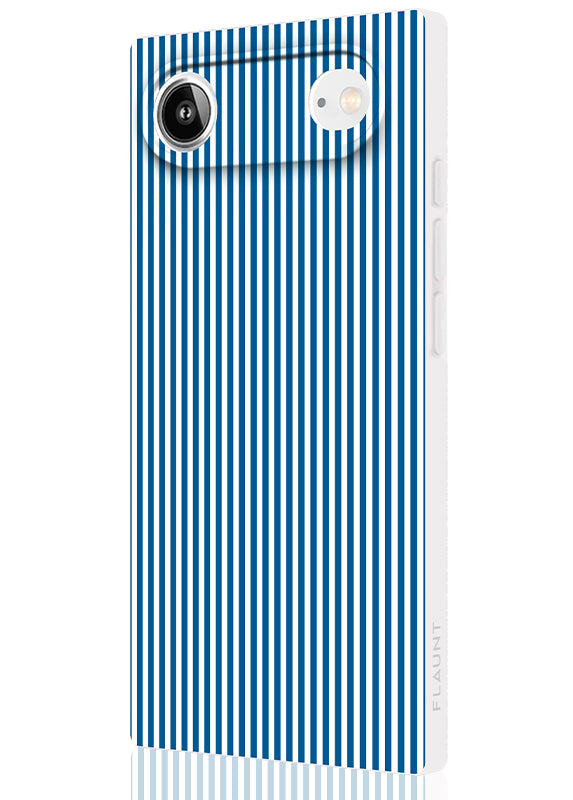 SQUARE® Blue & White Oxford Stripe iPhone Case