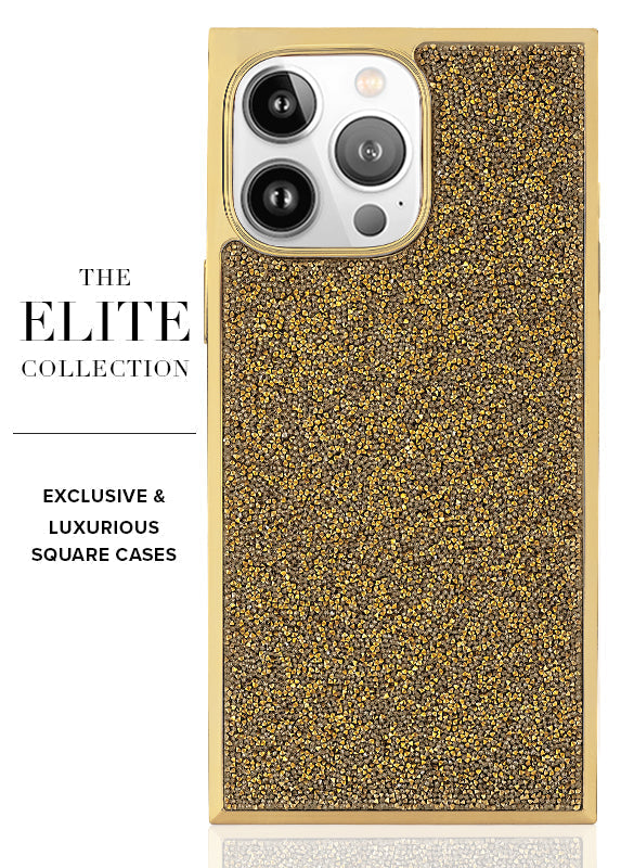 Elite Collection - SQUARE® Gold Crystal Elegance iPhone Case