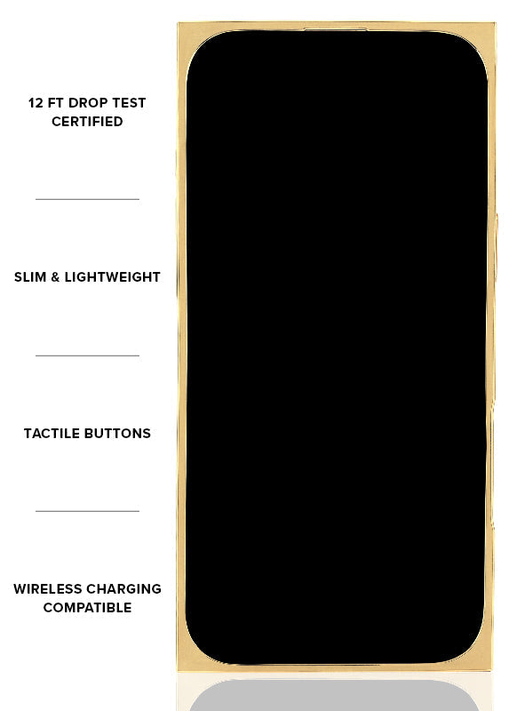 Elite Collection - SQUARE® Gold Crystal Elegance iPhone Case